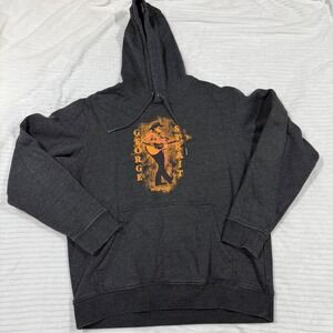 Wrangler George Strait Hoodie Women's Medium Charcoal Grey Graphic Pullover